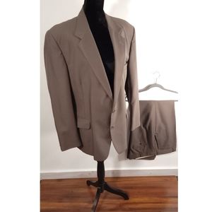 Vintage Hardwick Clothes Brown 2 Piece Suit Formal Wedding Business Mens Sz 36 R